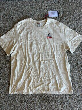 NWT Topo Designs Mountain River Tee Bone White Sz XXL
